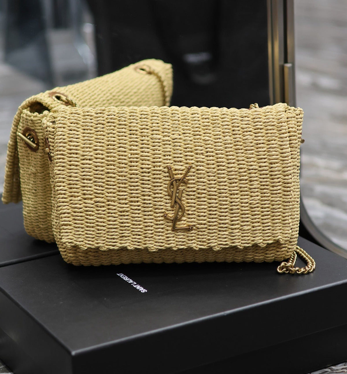 YSL Kate In Raffia - 28.5¡Á20¡Á6cm
