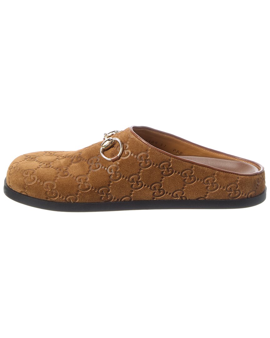 Gucci Horsebit Suede Mule