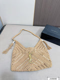 SAINT LAURENT YSL Raffia Tote Bag Beach Casual 37x22cm