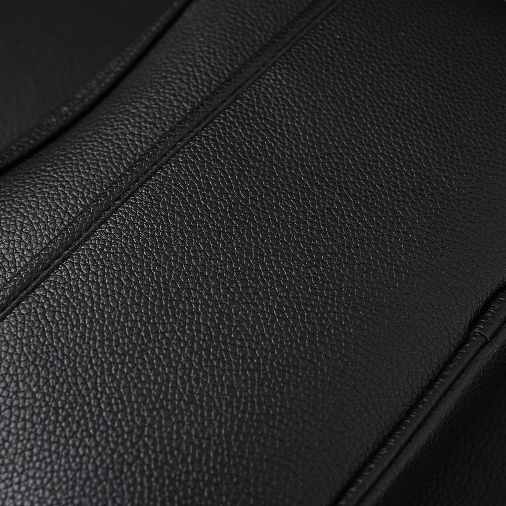 Gucci Black Leather Embossed Logo Belt Bag