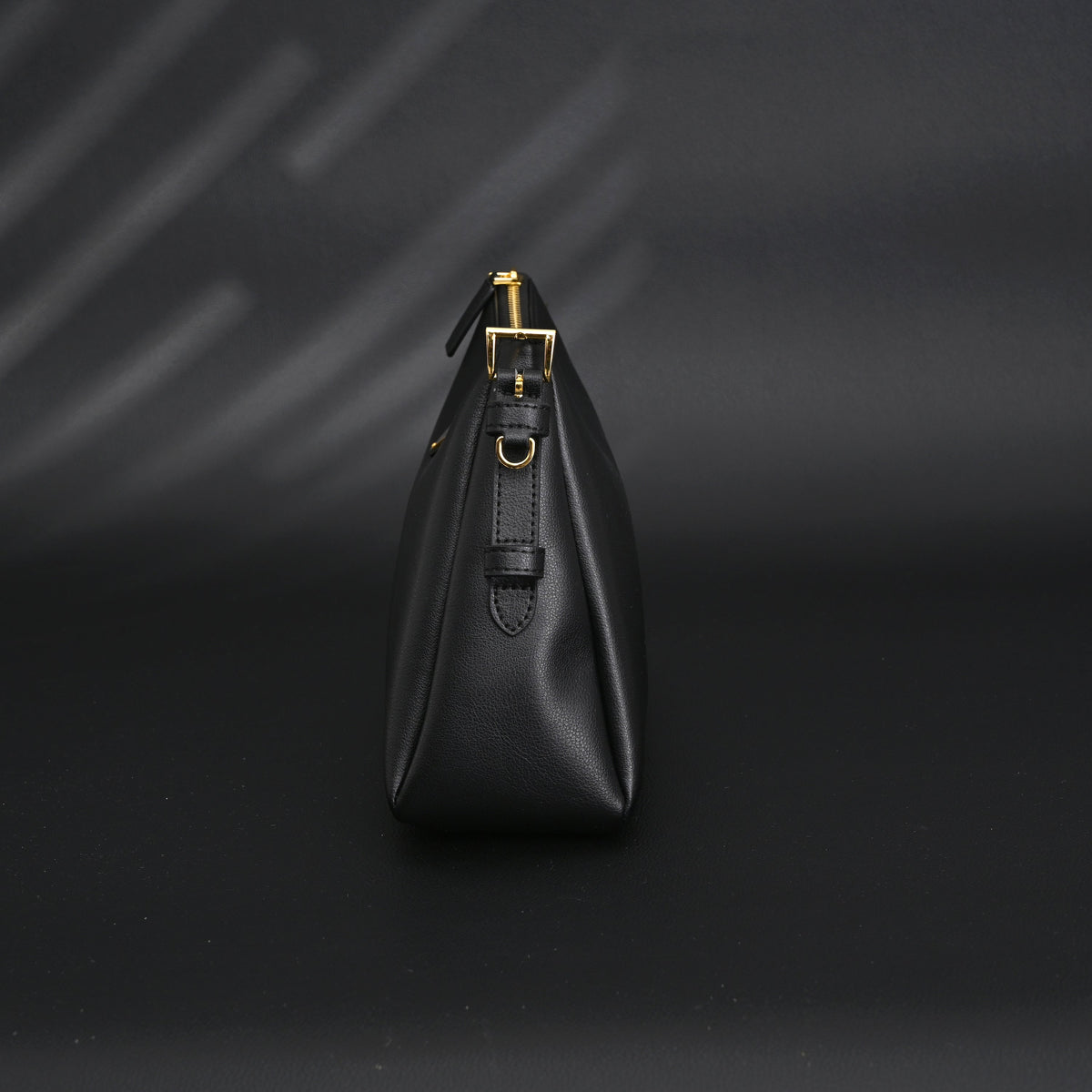 Prada Cleo Black Brushed Leather Shoulder Bag