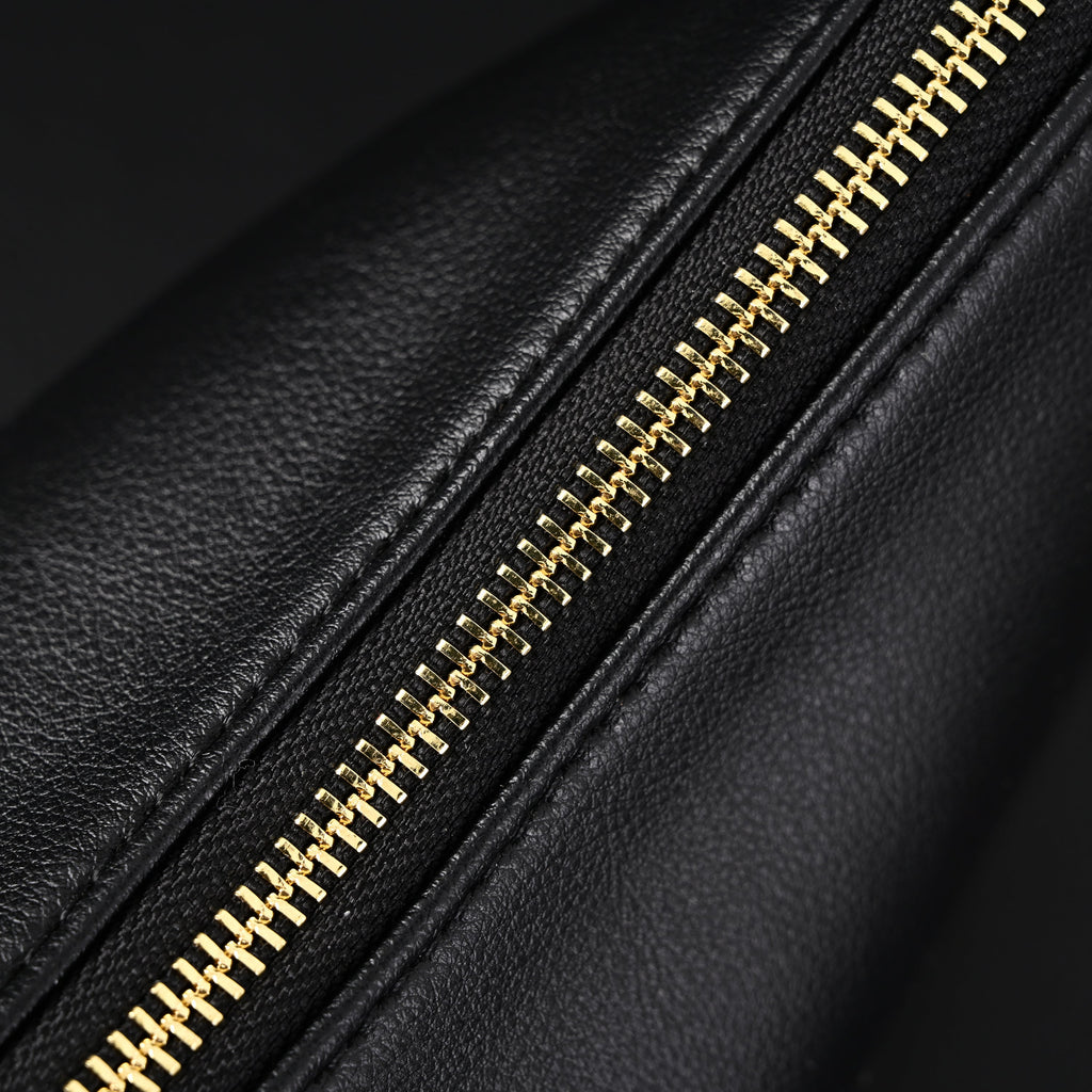 Prada Cleo Black Brushed Leather Shoulder Bag