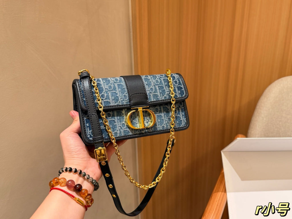 Dior New Fashion Denim Chain Bag 22x13x6cm