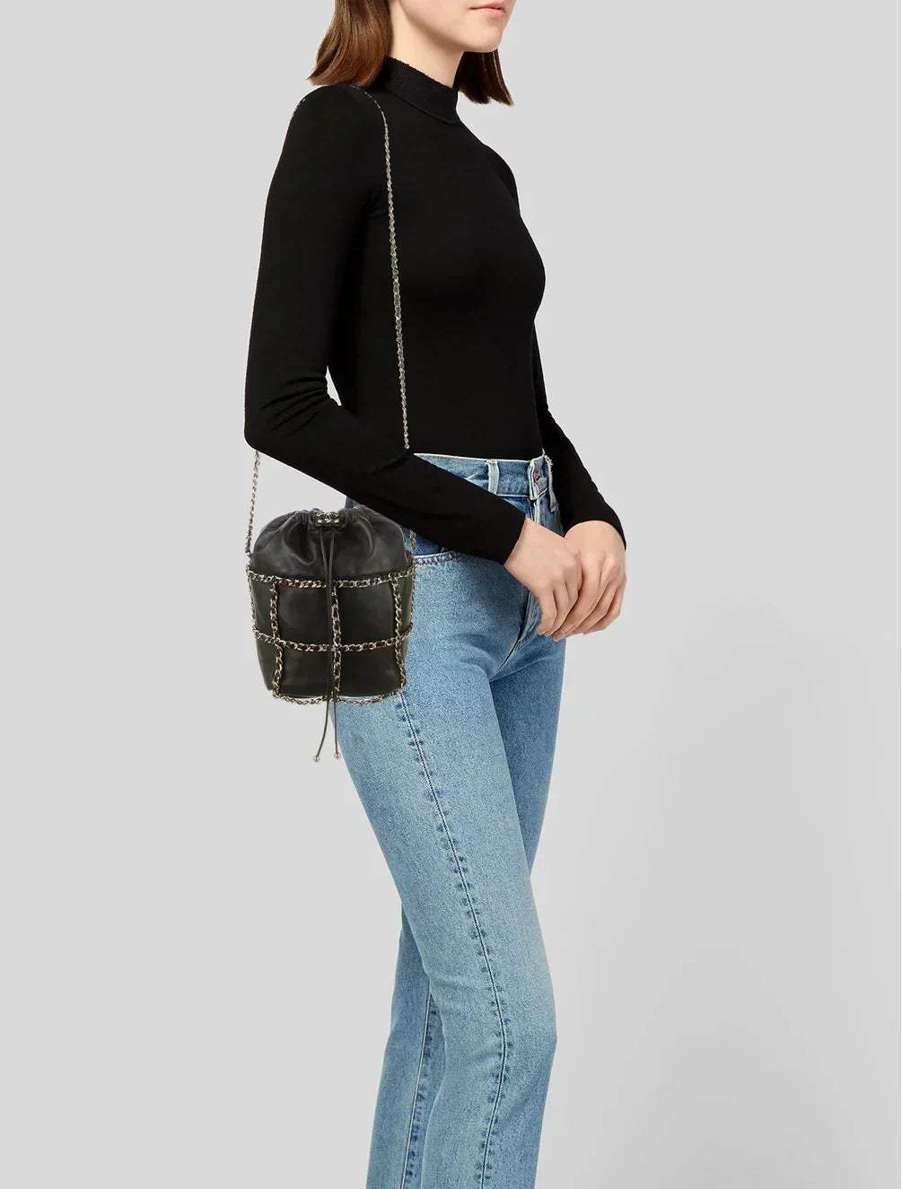 Chanel Bucket chain Drawstring Bag 2021